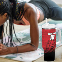 Custom Egypt Football Tumbler With Handle The Pharaohs Eye of Horus