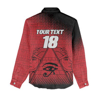 Custom Egypt Football Women Casual Shirt The Pharaohs Eye of Horus