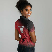 Custom Egypt Football Women Polo Shirt The Pharaohs Eye of Horus