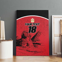 Custom Egypt Football Canvas Wall Art Pharaohs Heritage Pyramid