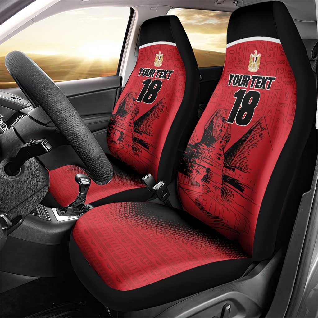 Custom Egypt Football Car Seat Cover Pharaohs Heritage Pyramid