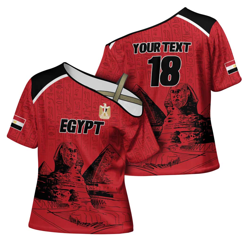 Custom Egypt Football Cross Shoulder Shirt Pharaohs Heritage Pyramid