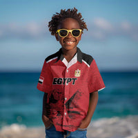 Custom Egypt Football Kid Hawaiian Shirt Pharaohs Heritage Pyramid