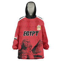 Custom Egypt Football Kid Wearable Blanket Hoodie Pharaohs Heritage Pyramid