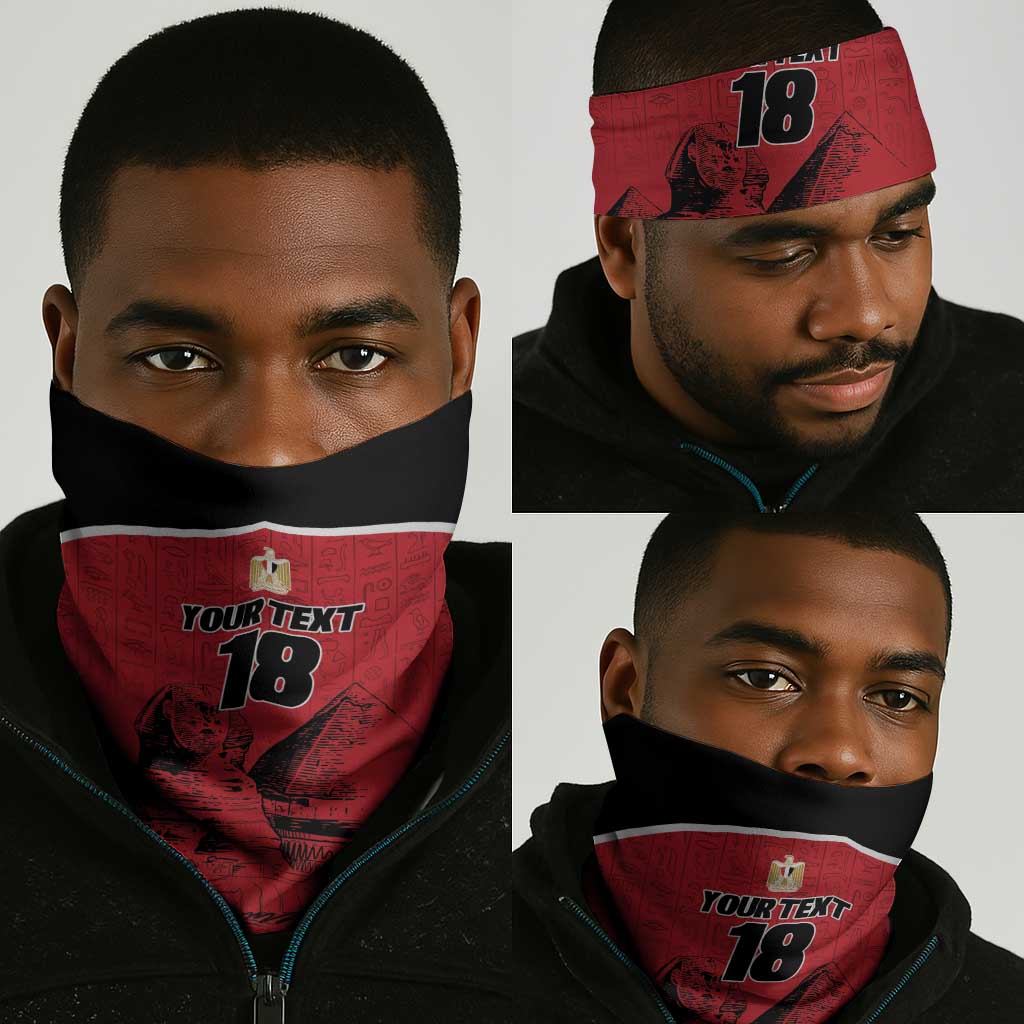 Custom Egypt Football Neck Gaiter Pharaohs Heritage Pyramid