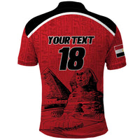 Custom Egypt Football Polo Shirt Pharaohs Heritage Pyramid