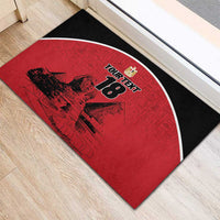 Custom Egypt Football Rubber Doormat Pharaohs Heritage Pyramid