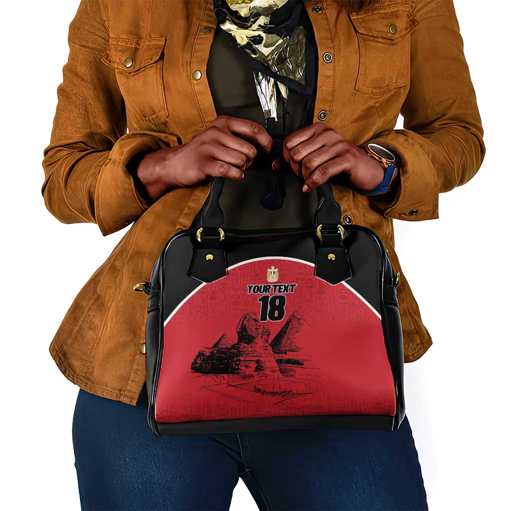 Custom Egypt Football Shoulder Handbag Pharaohs Heritage Pyramid