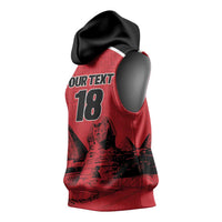Custom Egypt Football Sleeveless Hoodie Pharaohs Heritage Pyramid