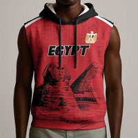Custom Egypt Football Sleeveless Hoodie Pharaohs Heritage Pyramid
