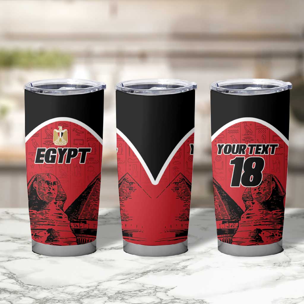Custom Egypt Football Tumbler Cup Pharaohs Heritage Pyramid