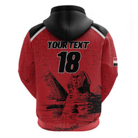 Custom Egypt Football Zip Hoodie Pharaohs Heritage Pyramid