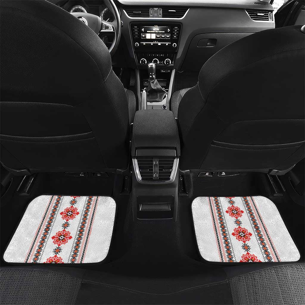 Bulgarian Embroidery Style Seamless Pattern Car Mats