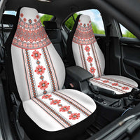 Bulgarian Embroidery Style Seamless Pattern Car Seat Cover