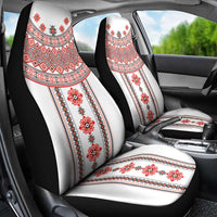 Bulgarian Embroidery Style Seamless Pattern Car Seat Cover