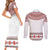 Bulgarian Embroidery Style Seamless Pattern Couples Matching Short Sleeve Bodycon Dress and Long Sleeve Button Shirt