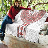 Bulgarian Embroidery Style Seamless Pattern Quilt