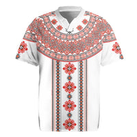 Bulgarian Embroidery Style Seamless Pattern Rugby Jersey
