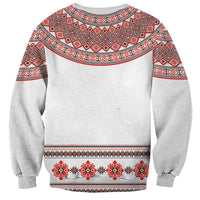 Bulgarian Embroidery Style Seamless Pattern Sweatshirt