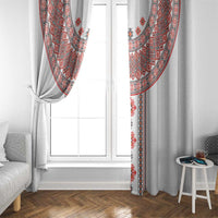 Bulgarian Embroidery Style Seamless Pattern Window Curtain