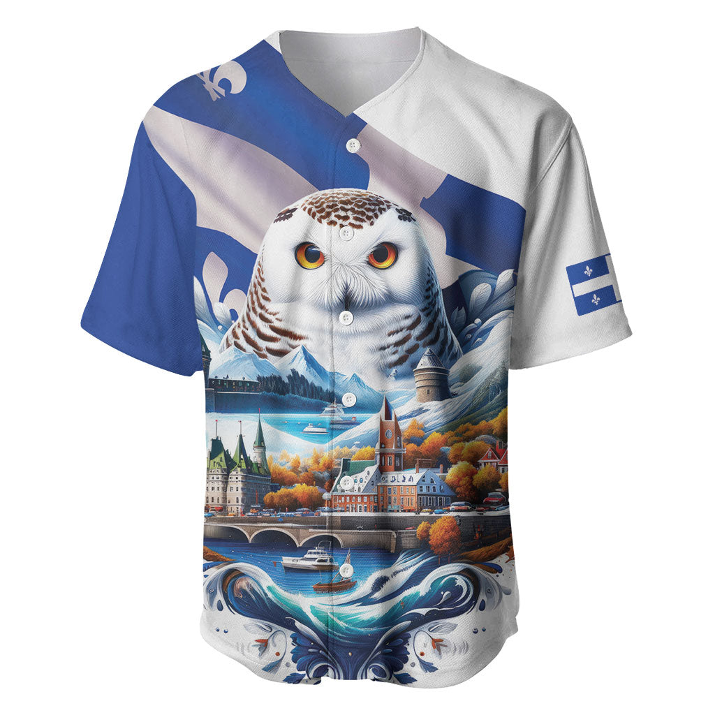 Quebec Snowy Owl Heritage Baseball Jersey Flag Day Edition