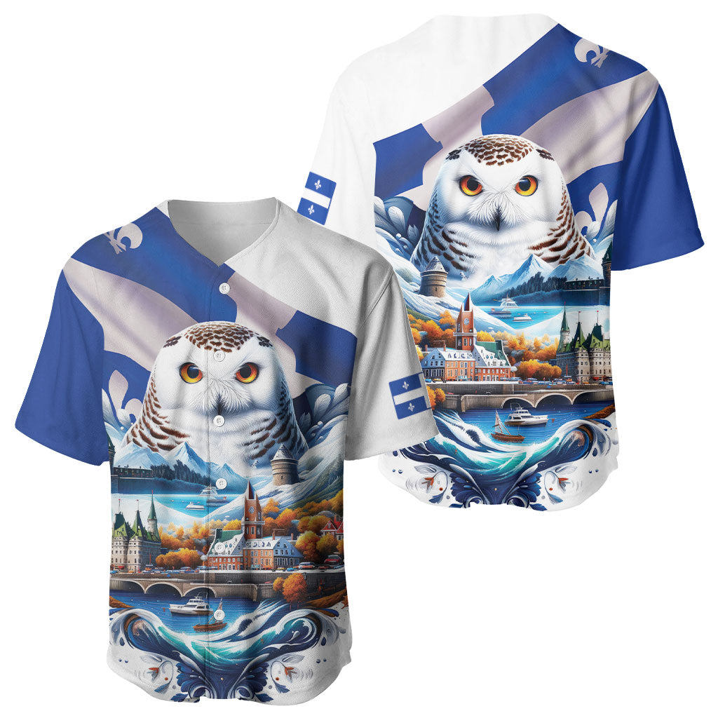 Quebec Snowy Owl Heritage Baseball Jersey Flag Day Edition