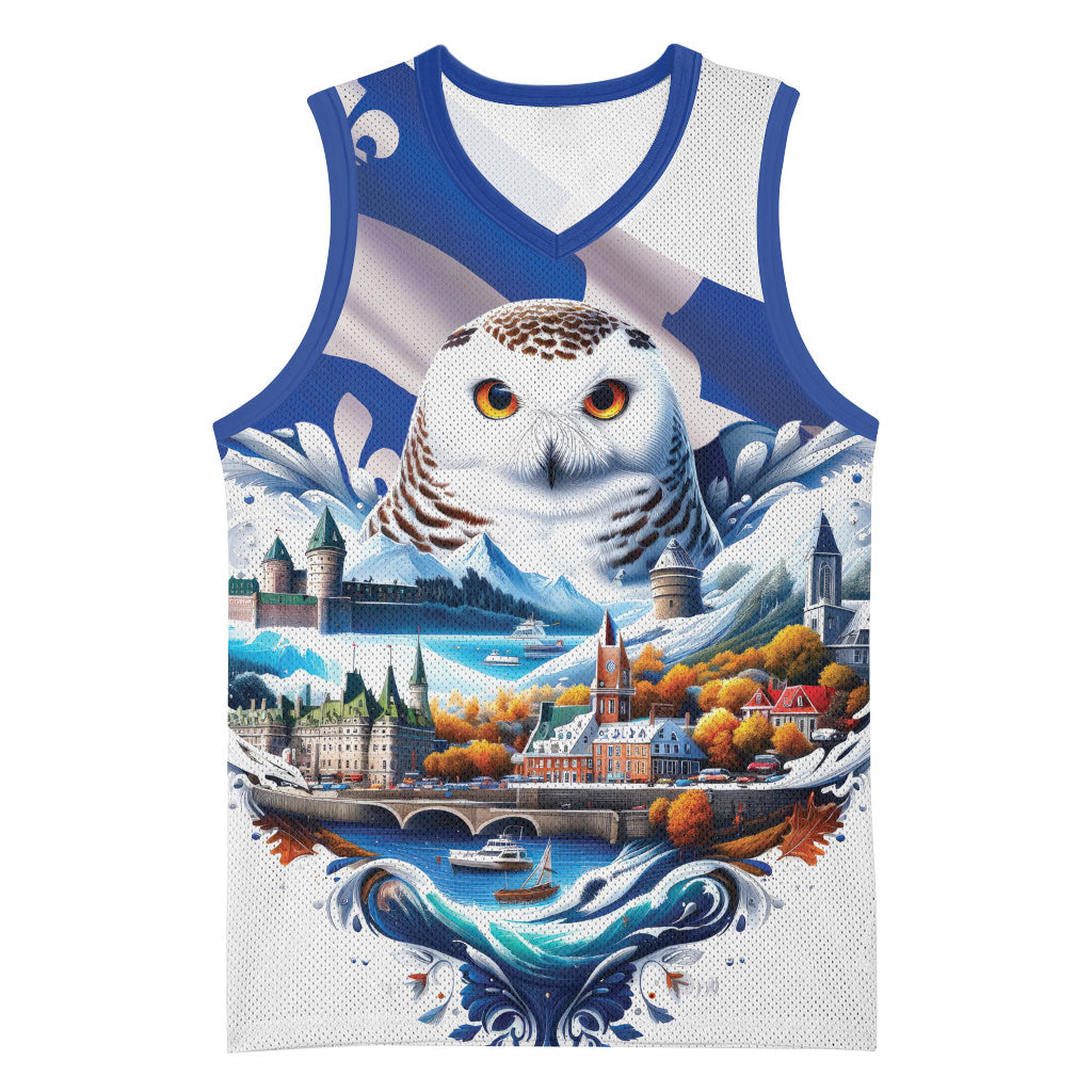 Quebec Snowy Owl Heritage Basketball Jersey Flag Day Edition