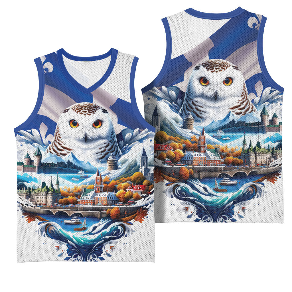 Quebec Snowy Owl Heritage Basketball Jersey Flag Day Edition