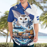 Quebec Snowy Owl Heritage Hawaiian Shirt Flag Day Edition