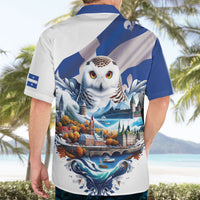 Quebec Snowy Owl Heritage Hawaiian Shirt Flag Day Edition