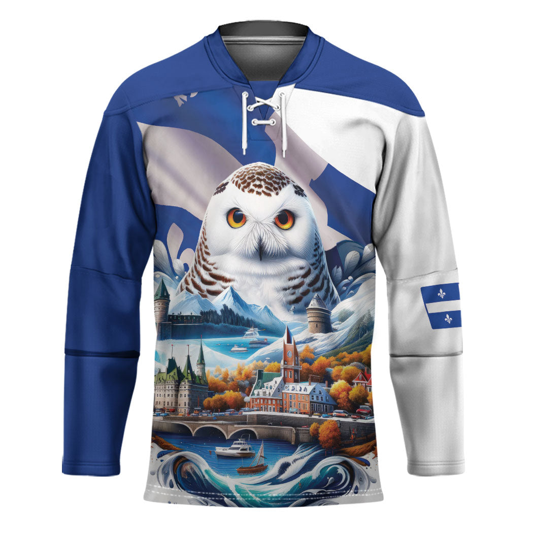 Quebec Snowy Owl Heritage Hockey Jersey Flag Day Edition