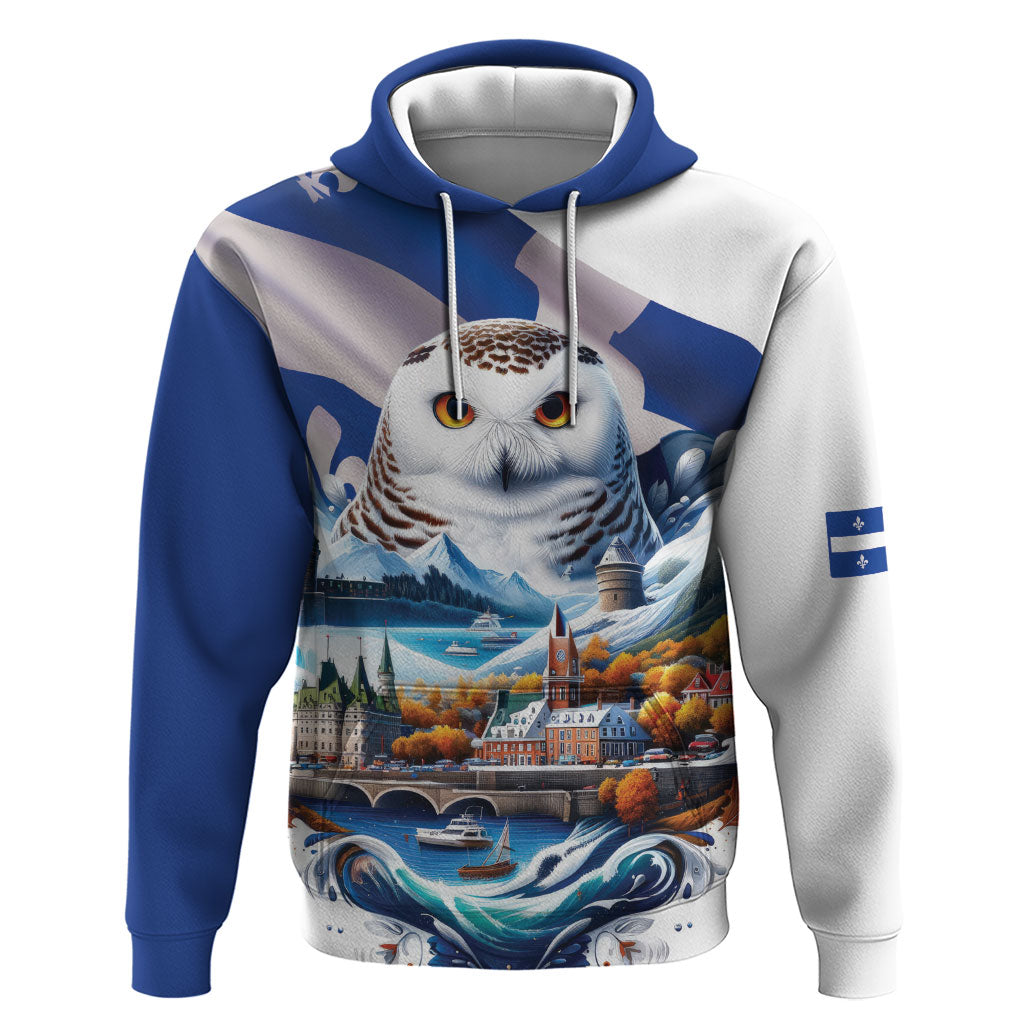 Quebec Snowy Owl Heritage Hoodie Flag Day Edition