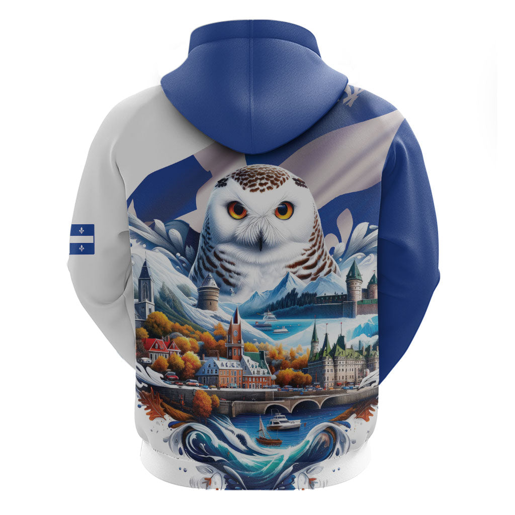 Quebec Snowy Owl Heritage Hoodie Flag Day Edition