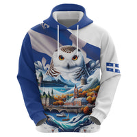 Quebec Snowy Owl Heritage Hoodie Flag Day Edition