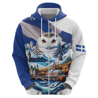 Quebec Snowy Owl Heritage Hoodie Flag Day Edition