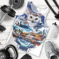 Quebec Snowy Owl Heritage Men Tank Top Flag Day Edition
