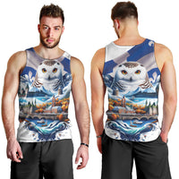 Quebec Snowy Owl Heritage Men Tank Top Flag Day Edition