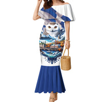Quebec Snowy Owl Heritage Mermaid Dress Flag Day Edition