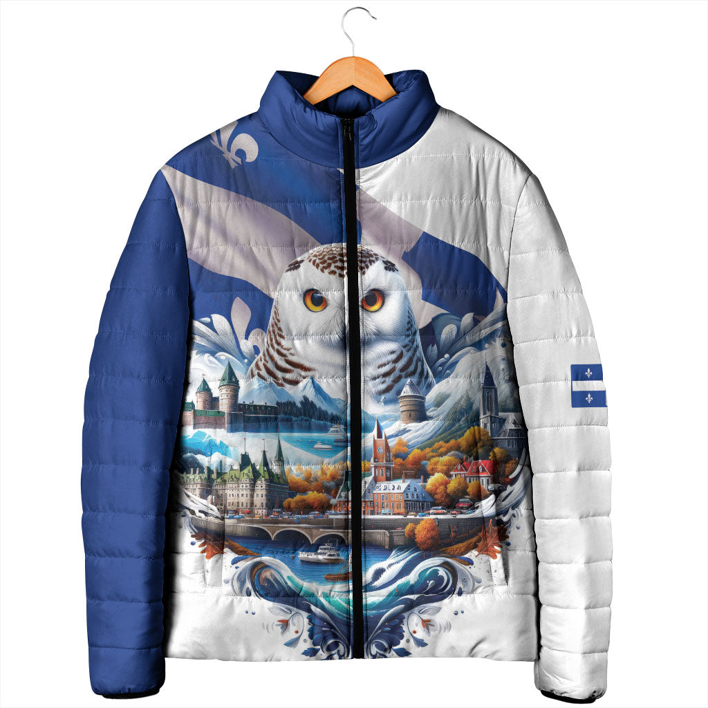 Quebec Snowy Owl Heritage Padded Jacket Flag Day Edition
