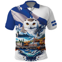 Quebec Snowy Owl Heritage Polo Shirt Flag Day Edition