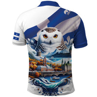 Quebec Snowy Owl Heritage Polo Shirt Flag Day Edition