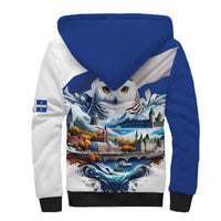 Quebec Snowy Owl Heritage Sherpa Hoodie Flag Day Edition