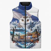 Quebec Snowy Owl Heritage Sleeveless Puffer Jacket Flag Day Edition