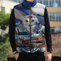 Quebec Snowy Owl Heritage Sleeveless Puffer Jacket Flag Day Edition