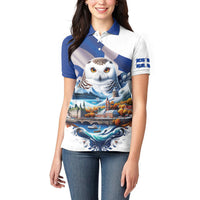Quebec Snowy Owl Heritage Women Polo Shirt Flag Day Edition