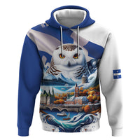 Quebec Snowy Owl Heritage Zip Hoodie Flag Day Edition
