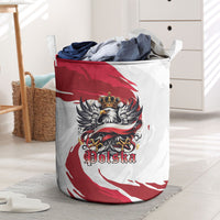 Poland National Flag Day Laundry Basket Fierce Polish Eagle Crown
