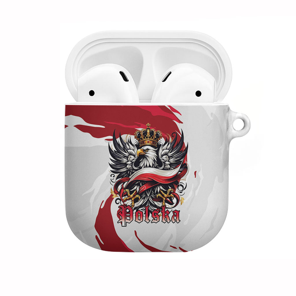 Poland National Flag Day AirPods Case Fierce Polish Eagle Crown