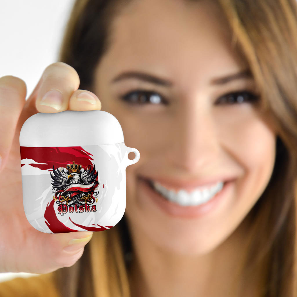 Poland National Flag Day AirPods Case Fierce Polish Eagle Crown