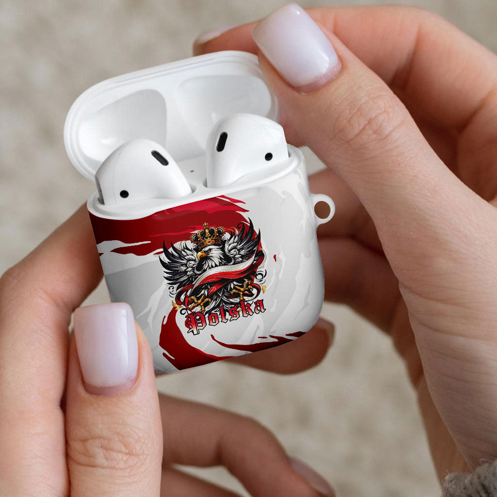 Poland National Flag Day AirPods Case Fierce Polish Eagle Crown